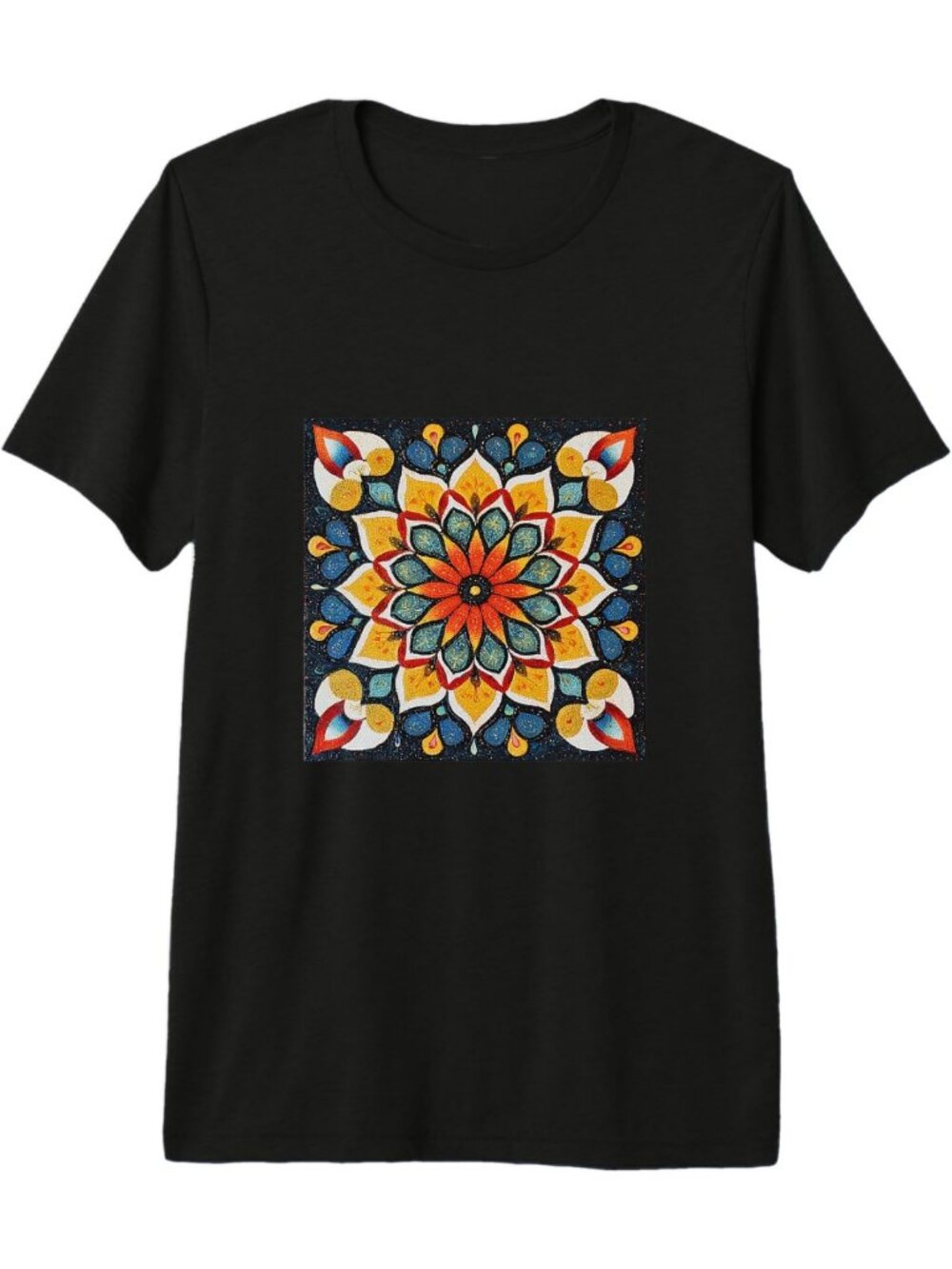 Boho Mandala Print Premium Tri-Blend T-Shirt | Soft & Stylish Casual Wear